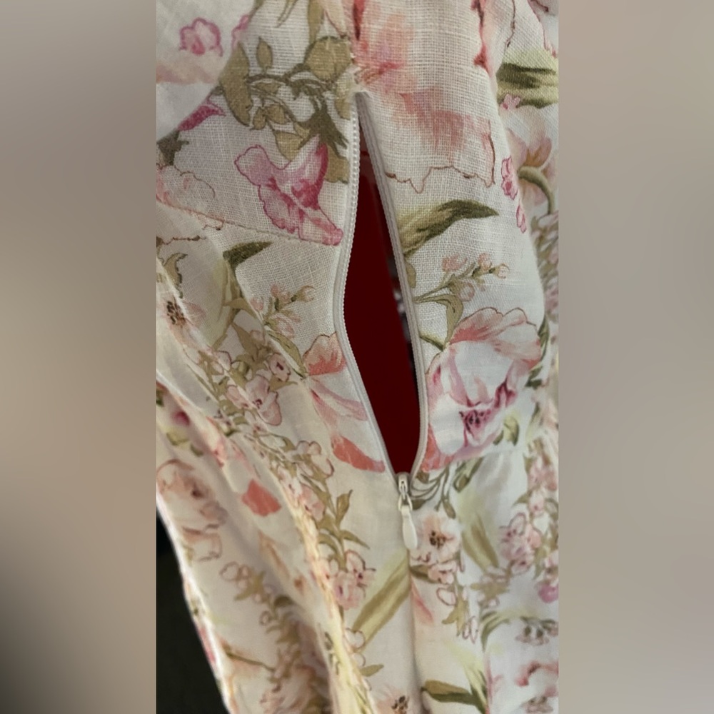 Size 14 - Forever New Tuscany Linen Mini Dress - Willow Floral - Picture 14 of 16